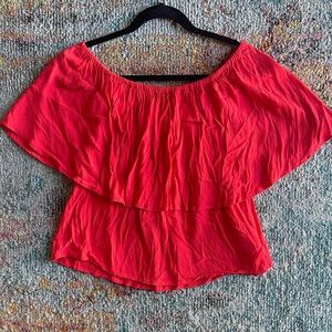 Holding Horses Off-the-Shoulder Red Top, Medium